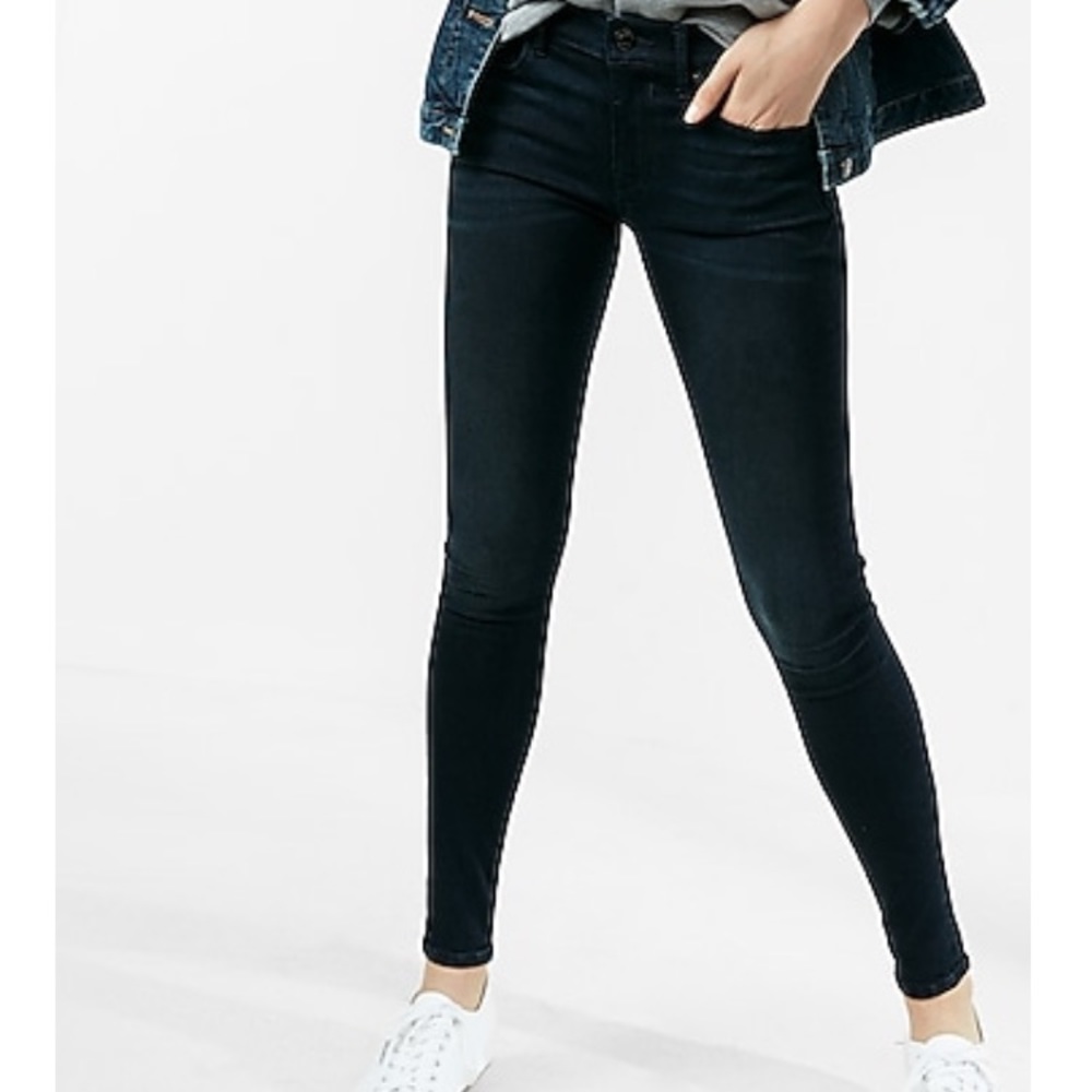 NWT Express Mid Rise Supersoft Denim Legging 8P